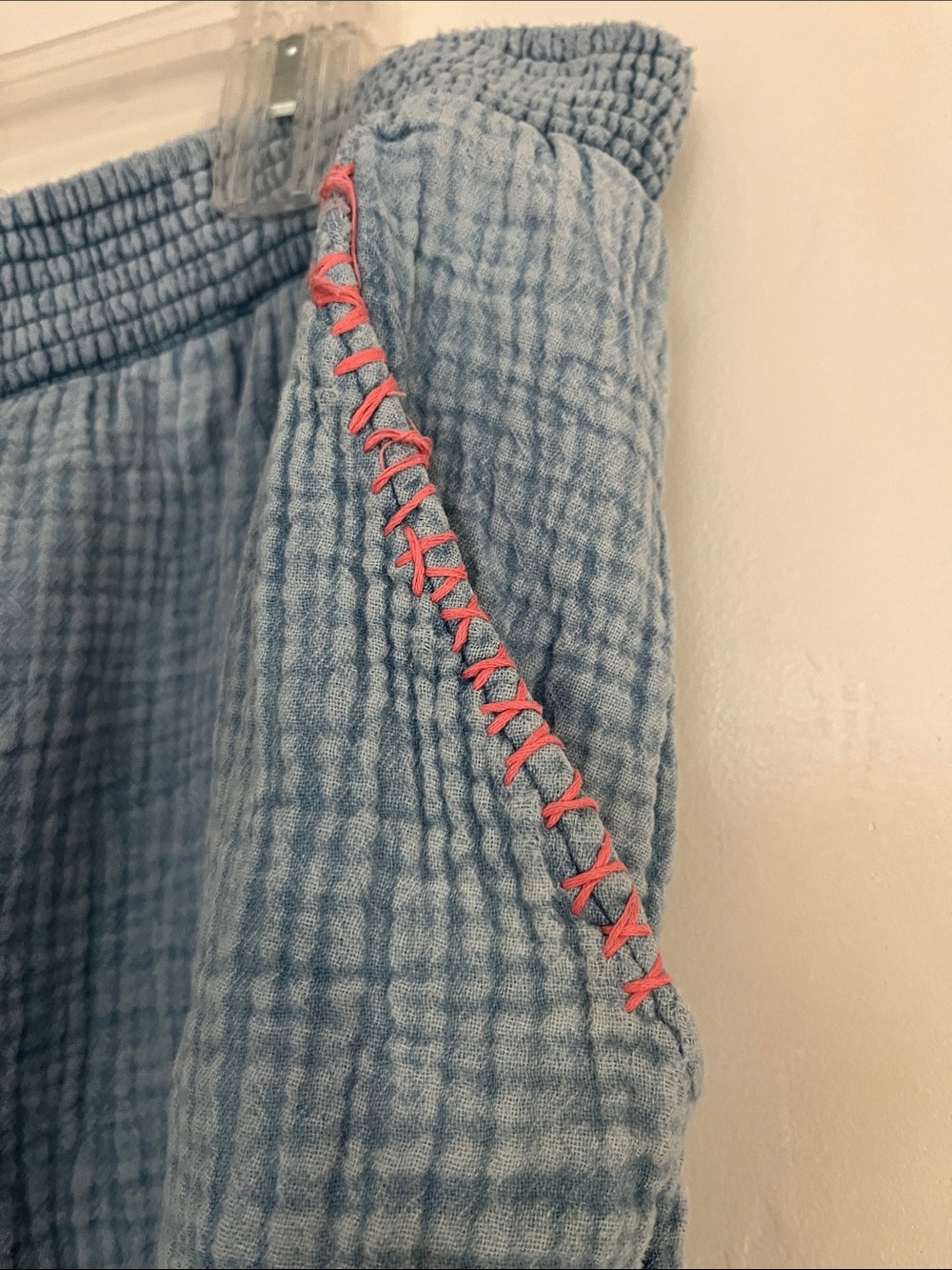 Free People blue pants with slit - Picture 2 of 3